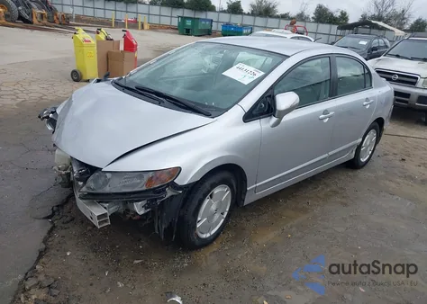 2008 Honda Civic Hybrid z USA, uszkodzony, nr VIN JHMFA362X8S026587